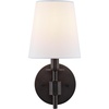image:imageSAFAVIEH Lighting  Dalany 11Inch Wall Sconce Set of 2  Brass  Fabric Shade  Modern Compact Design  Ideal for Vanity Hallway Bedroom Bathroom  LED Bulbs Included SCN4121BSET2Black