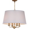 image:imageSAFAVIEH Lighting  Kimball 4Light 23Inch Pendant Light  Gold  Fabric Shade  Contemporary Drum Lantern Design  Ideal for Dining Room Foyer Entryway  LED Bulbs Included LIT4386A