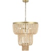 image:imageSAFAVIEH Lighting Collection Aleynne Boho Coastal GoldNatural 4Light 21inch Chandelier