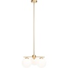 image:imageSAFAVIEH Lighting Collection Cantrys MidCentury Modern Retro GoldWhite Orb Chandelier
