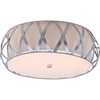 image:imageSAFAVIEH Lighting Collection Charing Modern Farmhouse Antique Gold 15inch Diameter Flush Mount Ceiling Light Fixture LED Bulbs IncludedChrome