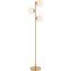 image:imageSAFAVIEH Lighting Collection Devlyn MidCentury Modern Gold 63inch 3Light Floor Lamp