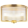 image:imageSAFAVIEH Lighting Collection Jetra Brass Flush Mount LED Bulbs Included
