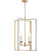 image:imageSAFAVIEH Lighting Collection Morella Antique Gold 4Light Adjustable Pendant Chandelier Hanging Light Fixture Ideal for Dining Room Kitchen Island Entryway LED Bulbs Included