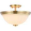 image:imageSAFAVIEH Lighting Collection Okami Brass Flush Mount LED Bulbs Included