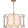 image:imageSAFAVIEH Lighting Collection Silas Modern Farmhouse Gold 22inch Diameter 1light Adjustable Hanging Pendant Light Fixture LED Bulbs Included