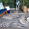 image:imageSAFAVIEH Washable Rug Outdoor Beach House Collection  8 x 10 Brown amp Ivory NonShedding amp Easy to Clean Ideal for Patio Backyard Mudroom BHS294TBlueIvory