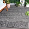 image:imageSAFAVIEH Washable Rug Outdoor Beach House Collection  8 x 10 Charcoal amp Grey NonShedding amp Easy to Clean Ideal for Patio Backyard Mudroom BHS288HCharcoalGrey