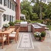 image:imageSAFAVIEH Washable Rug Outdoor Sunrise Collection  8 x 10 Grey amp Beige Black NonShedding amp Easy to Clean Ideal for Patio Backyard Mudroom SUN620FGreyBeige Black