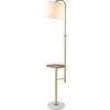 image:imageSafavieh Lighting Collection Sorsi Brass Gold 64inch Floor Lamp with Table LED Bulb Included
