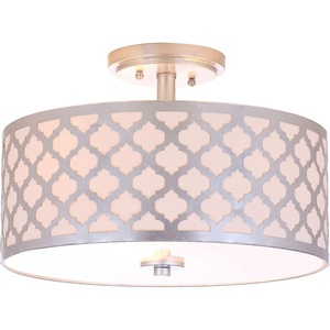 image:imageSAFAVIEH Collection Kora Quatrefoil 3 15 Flush Mount LightSilver
