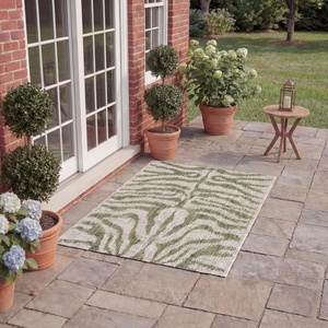 image:imageSAFAVIEH Courtyard Collection 8 x 10 GreyBlack CY8444 Indoor Outdoor Waterproof Easy Cleaning Patio Backyard Mudroom Area RugGreyGreen