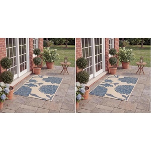 image:imageSAFAVIEH Courtyard Collection 8 x 11 AnthraciteBeige CY7321 Indoor Outdoor Waterproof EasyCleaning Patio Backyard Mudroom AreaRugBeigeAzul