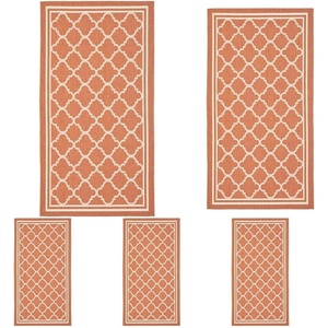 image:imageSAFAVIEH Courtyard Collection 8 x 11 NavyBeige CY6918 Trellis Indoor Outdoor Splashproof Easy Scrubbing Patio Backyard Mudroom Area Rug