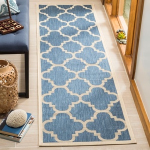 image:imageSAFAVIEH Courtyard Collection 8 x 11 Red CY6243 Moroccan Trellis Indoor Outdoor Waterproof EasyCleaning Patio Backyard Mudroom AreaRugBlueBeige