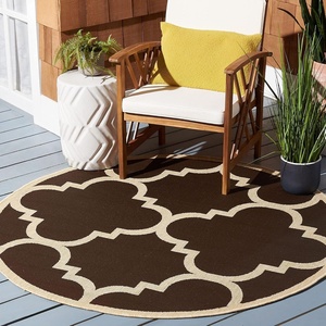 image:imageSAFAVIEH Courtyard Collection 8 x 11 Red CY6243 Moroccan Trellis Indoor Outdoor Waterproof EasyCleaning Patio Backyard Mudroom AreaRugDark Brown