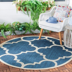 image:imageSAFAVIEH Courtyard Collection 8 x 11 Red CY6243 Moroccan Trellis Indoor Outdoor Waterproof EasyCleaning Patio Backyard Mudroom AreaRugNavyBeige