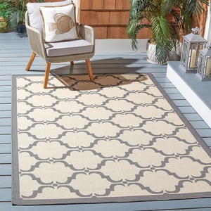 image:imageSAFAVIEH Courtyard Collection 8 x 11 Yellow  Beige CY6009 Trellis Indoor Outdoor Waterproof EasyCleaning Patio Backyard Mudroom AreaRugBeigeAnthracite