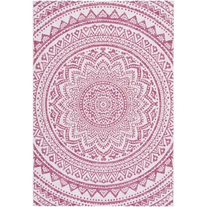 image:imageSAFAVIEH Courtyard Collection CY8734 Indoor Outdoor NonShedding Easy Cleaning Patio Backyard Porch Deck Mudroom Area Rug 8 x 11 Light Beige  TerracottaIvoryFuchsia
