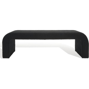 image:imageSAFAVIEH Couture  Caralynn Ivory Boucle Waterfall Upholstered Bench Fully Assembled 624 W x 181 D x 193 H SFV5027ABlack Boucle