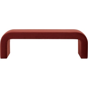 image:imageSAFAVIEH Couture  Caralynn Ivory Boucle Waterfall Upholstered Bench Fully Assembled 624 W x 181 D x 193 H SFV5027ARust