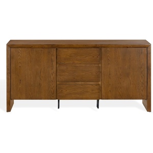 image:imageSAFAVIEH Couture Collection  Darnell Medium Oak Wood Sideboard 3 Drawers amp 2 Cabinets Modern Storage Buffet Fully Assembled SFV2216CMedium Oak
