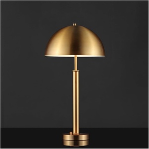 image:imageSAFAVIEH Couture Lighting Collection Harvey Modern Metal Dome Gold 26inch Bedroom Living Room Home Office Desk Nightstand Table Lamp LED Bulb IncludedGold