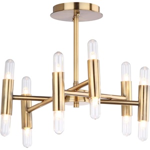 image:imageSAFAVIEH FLU4008A Collection Fidelma Mount Flush Light Gold