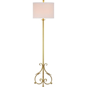image:imageSAFAVIEH Lighting  Elisa Baroque 60 Antique Gold Floor Lamp Farmhouse Living Room Bedroom Home Office Standing Lamp with LED Bulb Included TBL4389A