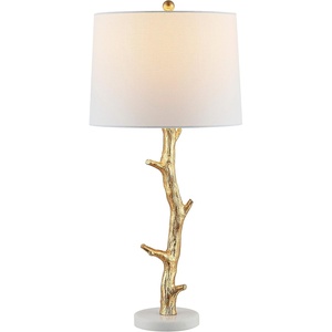 image:imageSAFAVIEH Lighting  Olenna 295Inch Polyresin Table Lamp  Gold amp White  Tree Branch Body Design  Ideal for Living Room Bedroom Entryway Home Office  LED Bulb Included TBL4298A