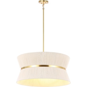 image:imageSAFAVIEH Lighting Collection  Alma Bleached Natural Rattan amp Brass Gold 4Light Adjustable Chandelier Contemporary Glam Hanging Ceiling Fixture with LED Bulbs Included CHA4037A