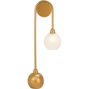 image:imageSAFAVIEH Lighting Collection Amari Antique Gold 2Light Wall Sconce Light Fixture