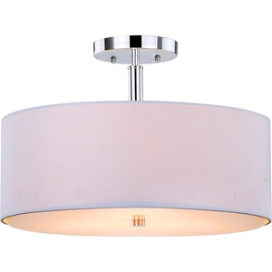 image:imageSAFAVIEH Lighting Collection Clara Gold 16inch Diameter Semi Flush Mount Ceiling Light Fixture LED Bulbs IncludedWhite  Chrome