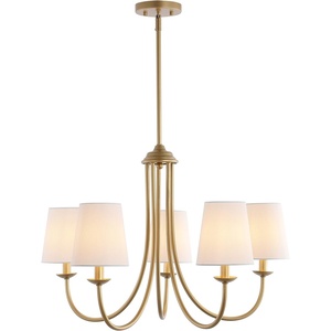 image:imageSAFAVIEH Lighting Collection Darryn Farmhouse GoldWhite Candelabra Chandelier
