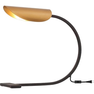 image:imageSAFAVIEH Lighting Collection Mari Antique GoldRust 15inch Table Task Lamp LED Bulb Included