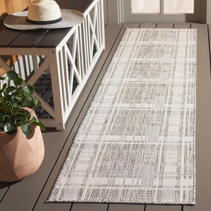 image:imageSAFAVIEH Outdoor Area Rug 8x10  Beach House Collection  Large  Modern Design Grey amp Ivory Weather Resistant NonShedding amp Easy Cleaning Ideal for Patio Backyard Deck Dining Space BHS412FGreyIvory