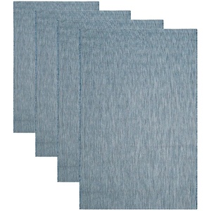 image:imageSAFAVIEH Outdoor Square Rug 9  Courtyard Collection  Large Coastal Design Black amp Beige Durable amp Easy Cleaning Ideal for Patio Entryway Mudroom CY802236621   NavyGrey