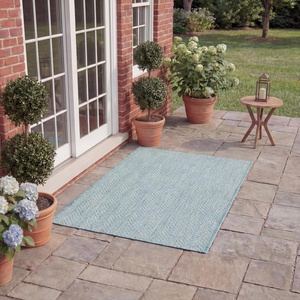image:imageSAFAVIEH Outdoor Square Rug 9  Courtyard Collection  Large Coastal Design Black amp Beige Durable amp Easy Cleaning Ideal for Patio Entryway Mudroom CY802236621AquaGrey