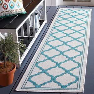 image:imageSAFAVIEH Washable Rug Outdoor Bermuda Collection  8 x 10 Ivory amp Grey NonShedding amp Easy to Clean Ideal for Patio Backyard Mudroom BMU810BBeigeAqua