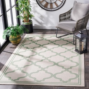 image:imageSAFAVIEH Washable Rug Outdoor Bermuda Collection  8 x 10 Ivory amp Grey NonShedding amp Easy to Clean Ideal for Patio Backyard Mudroom BMU810BBeigeGreen
