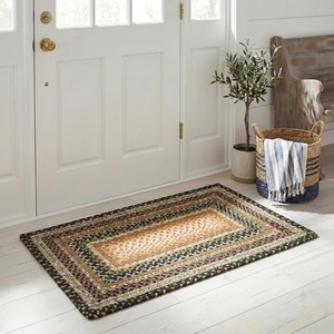 image:imageSAFAVIEH Washable Rug Outdoor Braided Collection  8 x 10 Multi Handmade amp Reversible NonShedding amp Easy to Clean Ideal for Patio Backyard Mudroom BRD308AMulti Color