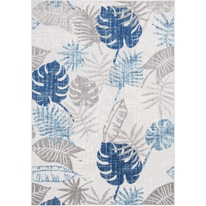 image:imageSAFAVIEH Washable Rug Outdoor Cabana Collection  10 x 14 Cream amp Red NonShedding amp Easy to Clean Ideal for Patio Backyard Deck Mudroom CBN831AGreyBlue