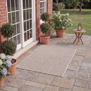 image:imageSAFAVIEH Washable Rug Outdoor Courtyard Collection  10 x 14 Natural amp Cream NonShedding amp Easy Cleaning Ideal for Patio Backyard Mudroom CY852103012BeigeBrown