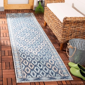image:imageSAFAVIEH Washable Rug Outdoor Courtyard Collection  9 x 12 Black amp Natural NonShedding amp Easy Cleaning Ideal for Patio Backyard Mudroom CY853137321NavyGrey