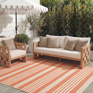 image:imageSAFAVIEH Washable Rug Outdoor Courtyard Collection  9 x 12 Navy amp Beige NonShedding amp Easy Cleaning Ideal for Patio Backyard Mudroom CY6062268Brown  Bone