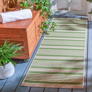 image:imageSAFAVIEH Washable Rug Outdoor Courtyard Collection  9 x 12 Navy amp Beige NonShedding amp Easy Cleaning Ideal for Patio Backyard Mudroom CY6062268GreenBeige