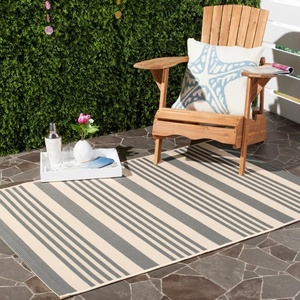 image:imageSAFAVIEH Washable Rug Outdoor Courtyard Collection  9 x 12 Navy amp Beige NonShedding amp Easy Cleaning Ideal for Patio Backyard Mudroom CY6062268Grey  Bone