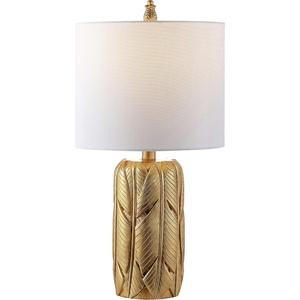 image:imageSafavieh Lighting Collection Wilsa Gold Leaf 23inch Bedroom Living Room Home Office Desk Nightstand Table Lamp LED Bulb Included