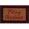 image:imageSAFAVIEH Accent Rug 111x3  Door Mat Collection  Natural amp Red Natural Coir Merry Christmas Design Ideal for Front Door Patio Entryway Mudroom Deck Welcome Mat DMTS232QNaturalRed