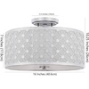 image:imageSAFAVIEH Collection Hutch 3 16 Flush Mount LightChrome